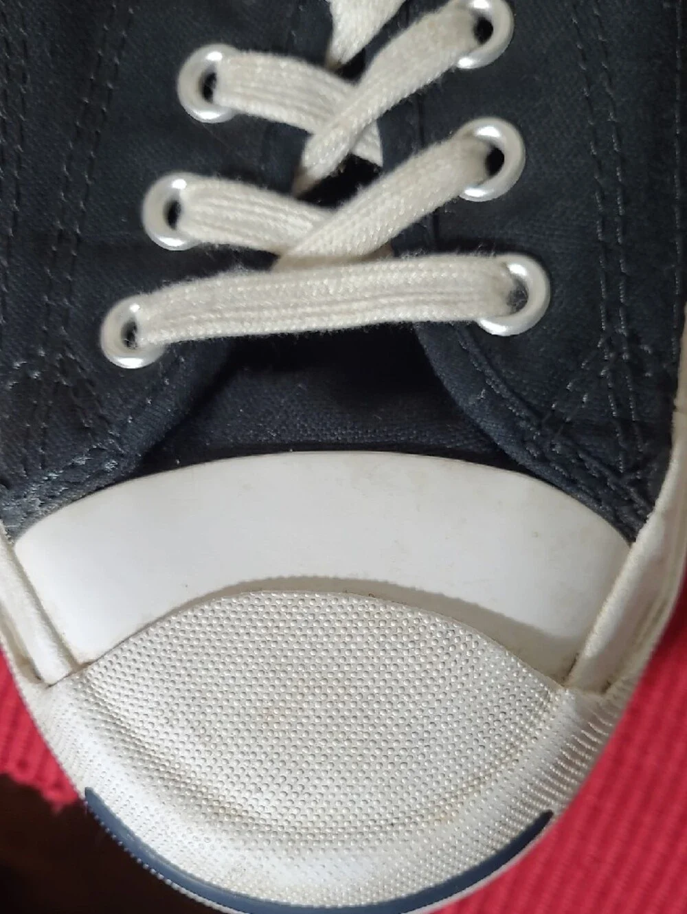 Converse Navy Low-Top Sneakers with White Trim - Picture 12 of 13